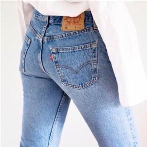 Levis 501 wedgie fit blue jeans